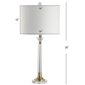Mark 28" Crystal/Metal LED Table Lamp - JONATHAN Y